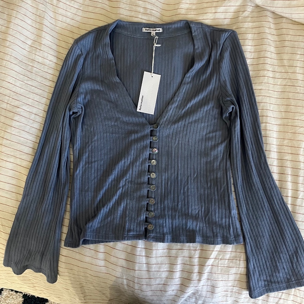 Reformation Gellar Knit Top NWT